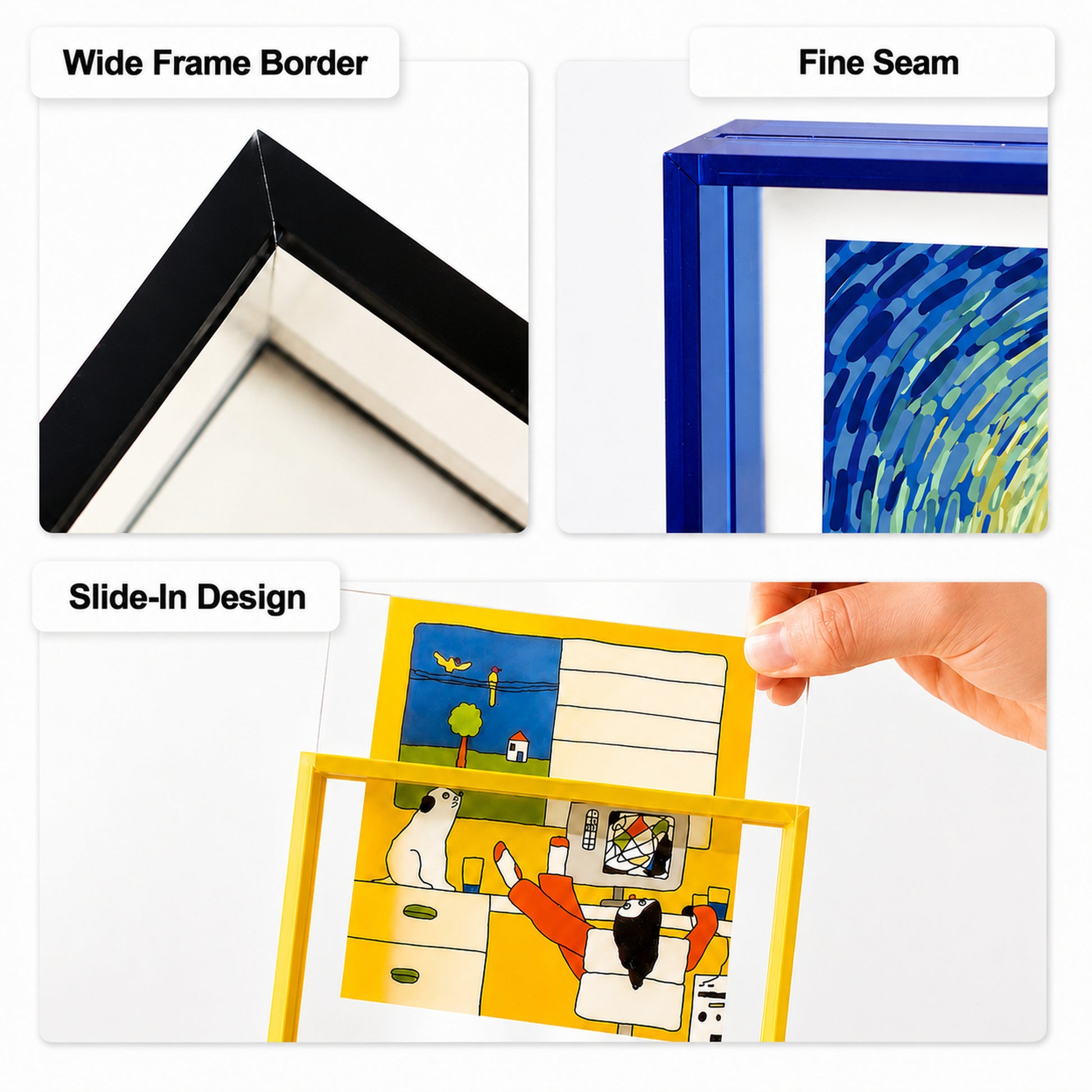 ColorPop acrylic frame feature details