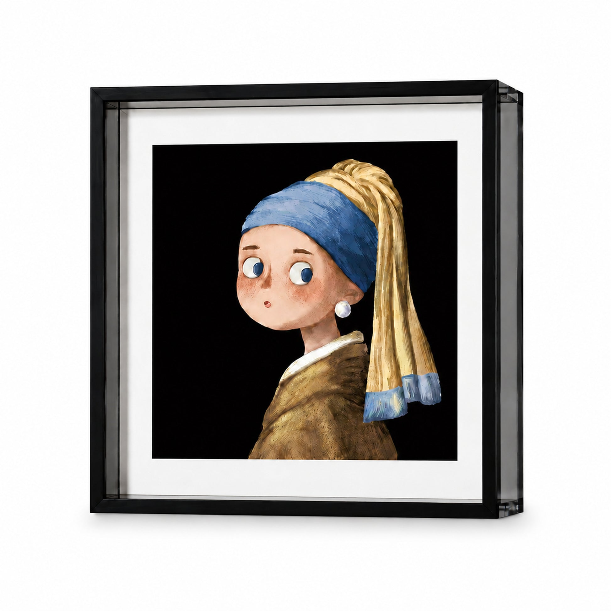 ColorPop acrylic floating frame in Smoke Grey holding a photo