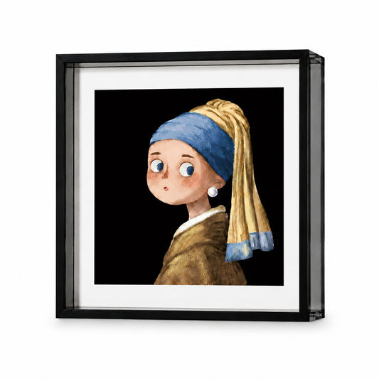 ColorPop acrylic floating frame in Smoke Grey holding a photo